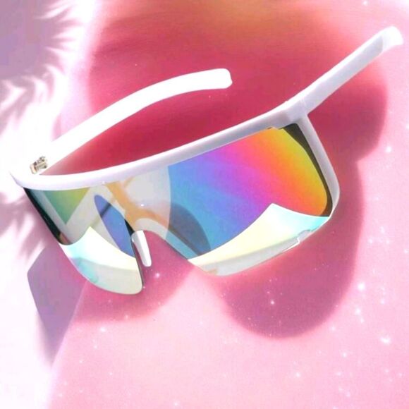 Accessories - White Sunglasses with Rainbow Lenses